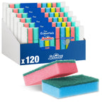 Spontex The Essentials Washing Up Sponge Scourers - Hard Wearing - 6 x 20 Pack - 120 Total - Versatile Kitchen Cleaning - Damaged Box