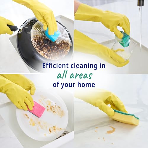 Spontex The Essentials Washing Up Sponge Scourers - Hard Wearing - 6 x 20 Pack - 120 Total - Versatile Kitchen Cleaning - Damaged Box