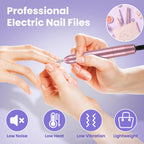 Electric Nail Drill Machine E File 20000RPM - Professional Manicure Pedicure Set for Acrylic Gel Nails - Portable Nail Care Kit - Damaged Box