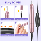 Electric Nail Drill Machine E File 20000RPM - Professional Manicure Pedicure Set for Acrylic Gel Nails - Portable Nail Care Kit - Damaged Box