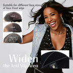 Dreamlover Wide Wig Grip Cap - Hold Wigs, Hats, Scarves in Place - Black Adjustable Non-Slip Headband - Damaged Box