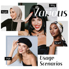 Dreamlover Wide Wig Grip Cap - Hold Wigs, Hats, Scarves in Place - Black Adjustable Non-Slip Headband - Damaged Box
