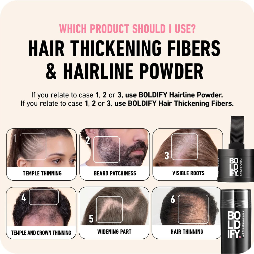 Boldify Hairline Powder Root Touch Up Hair Color - Light Brown 4g - Concealer Filler - Damaged Box - BBE 04/2027