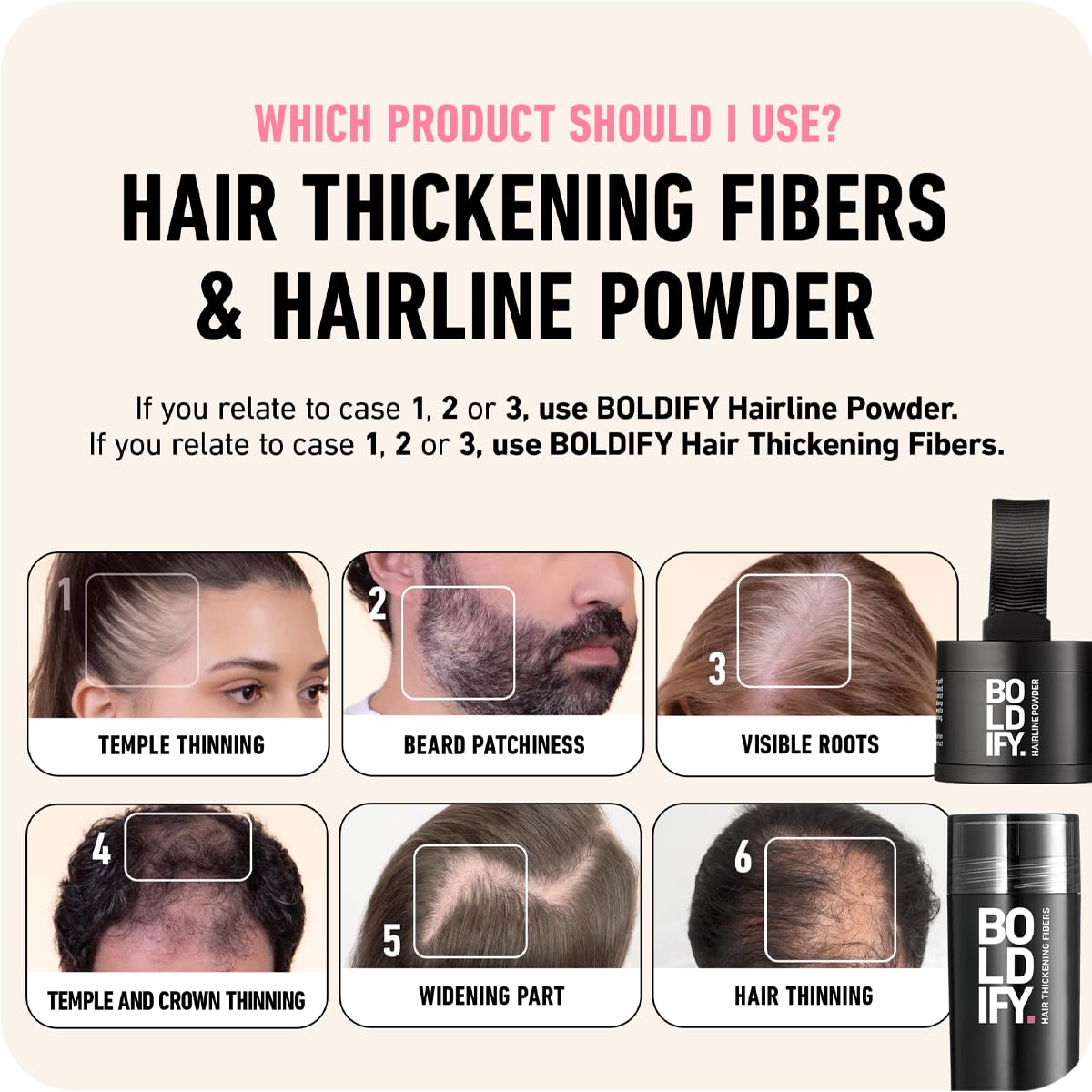 Boldify Hairline Powder Root Touch Up Hair Color - Light Brown 4g - Concealer Filler - Damaged Box - BBE 04/2027
