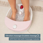 Beurer FB20 Foot Spa - Vibration Bubble Massage - Infrared Light - Reflexology - 3 Pedicure Attachments - Damaged Box