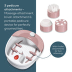 Beurer FB20 Foot Spa - Vibration Bubble Massage - Infrared Light - Reflexology - 3 Pedicure Attachments - Damaged Box