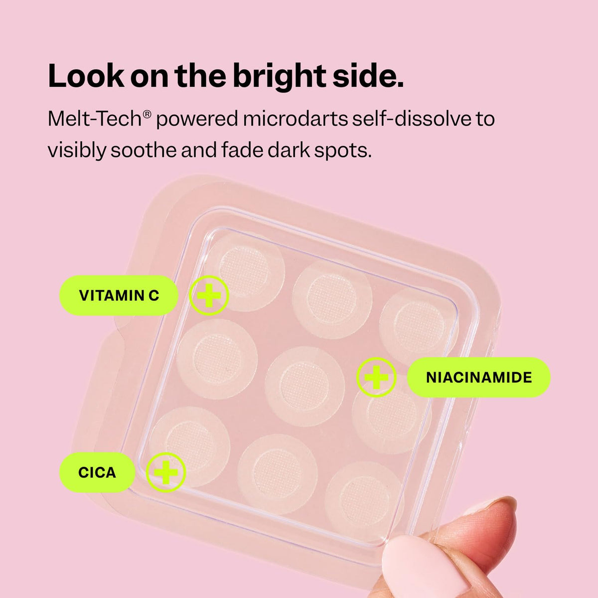 Peach Slices Dark Spot Microdarts 9 Count Post-Pimple Patches Niacinamide Vitamin C Hyaluronic Acid Cica Vegan Korean Skincare - New