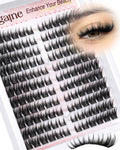 Zegaine Cat Eye Cluster Lashes - Spikes Manga Individual Eyelashes - Wispy C-Curl Pre-Mapped DIY Lash Extension 10-18mm - Damaged Box