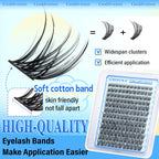 Goddvenus Wispy Cluster Lashes - Natural Individual Eyelashes - D Curl DIY Russian Lash Extensions - Damaged Box