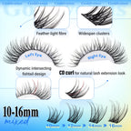 Goddvenus Wispy Cluster Lashes - Natural Individual Eyelashes - D Curl DIY Russian Lash Extensions - Damaged Box