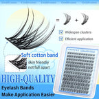 Goddvenus Wispy Cluster Lashes - Natural Individual Eyelashes - D Curl DIY Russian Lash Extensions - Damaged Box