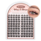 JIMIRE Manga Cluster Lashes - Natural Look Anime Individual Eyelashes - Wispy Manhua Lash Clusters 8-14mm 110 Pcs Thin Band - Damaged Box