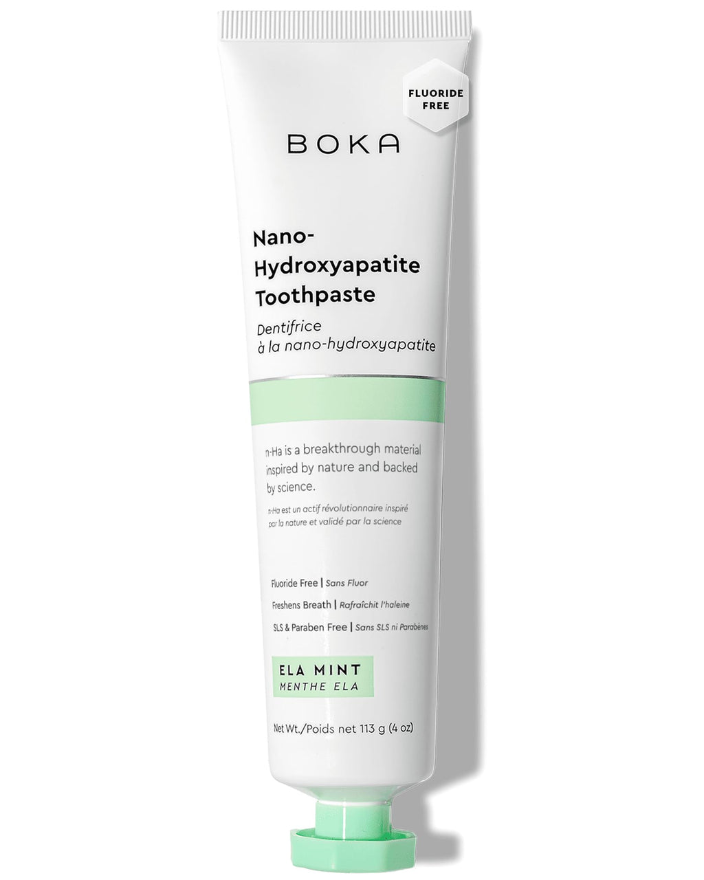 Boka Ela Mint Toothpaste - Fluoride-Free Nano Hydroxyapatite Toothpaste for Sensitive Teeth - Damaged Box