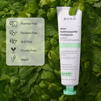 Boka Ela Mint Toothpaste - Fluoride-Free Nano Hydroxyapatite Toothpaste for Sensitive Teeth - Damaged Box