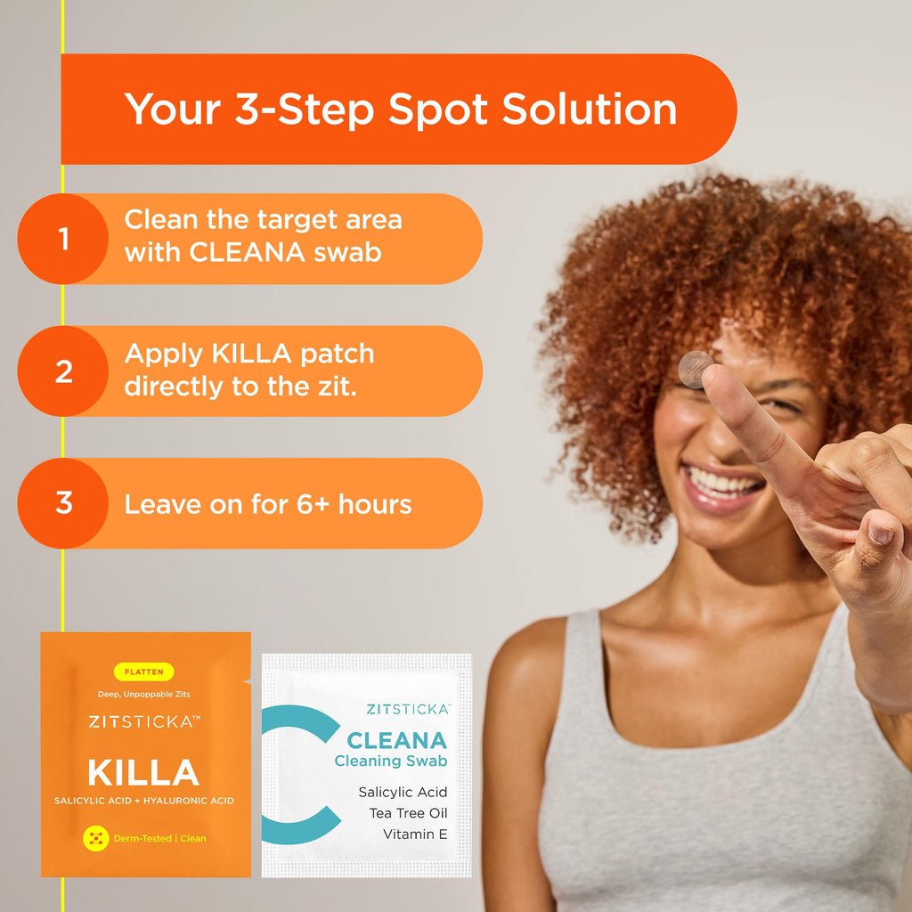 ZitSticka Killa Kit Microdart Pimple Patch For Face - Fast-Acting Acne Spot Treatment - 4 Count - Damaged Box - BBE 02/2028