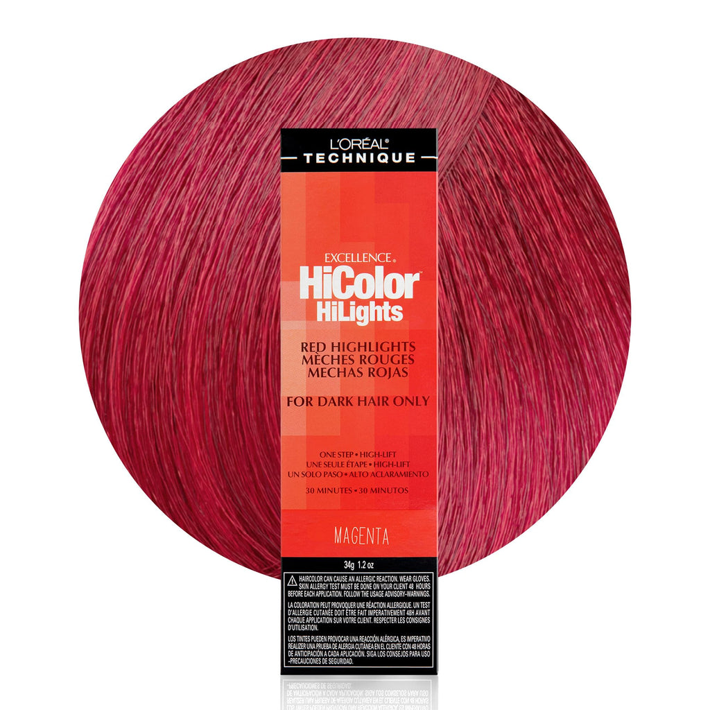 L'Oréal Excel Hicolor HiLights Magenta Permanent Hair Colour Dye 35ml - Damaged Box