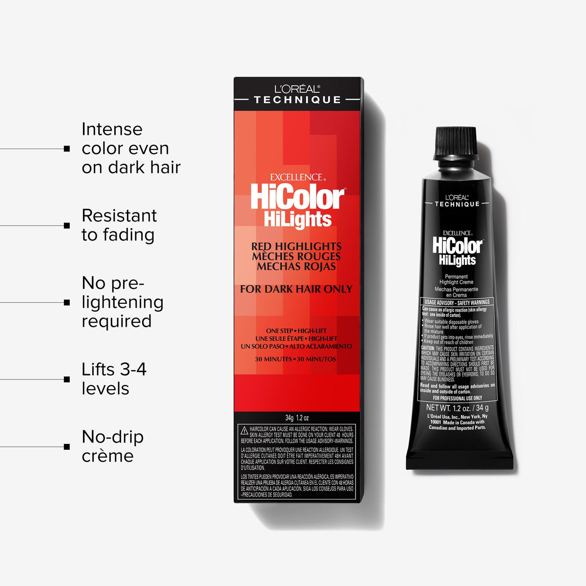 L'Oréal Excel Hicolor HiLights Magenta Permanent Hair Colour Dye 35ml - Damaged Box
