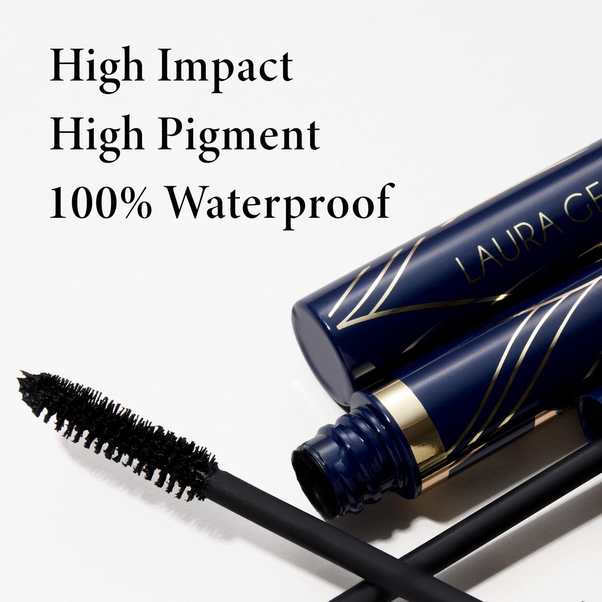 LAURA GELLER Always There Lengthening Waterproof Mascara - Black - Smudge Proof - Defined Lashes - Damaged Box
