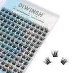 DIWINSH 12mm Short Lash Clusters - Natural D Curl Eyelash Extensions - 144 Pcs False Lashes - New