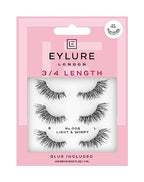 Eylure London 3/4 Length False Eyelashes 008 with Glue - Natural Look Lashes - Damaged Box