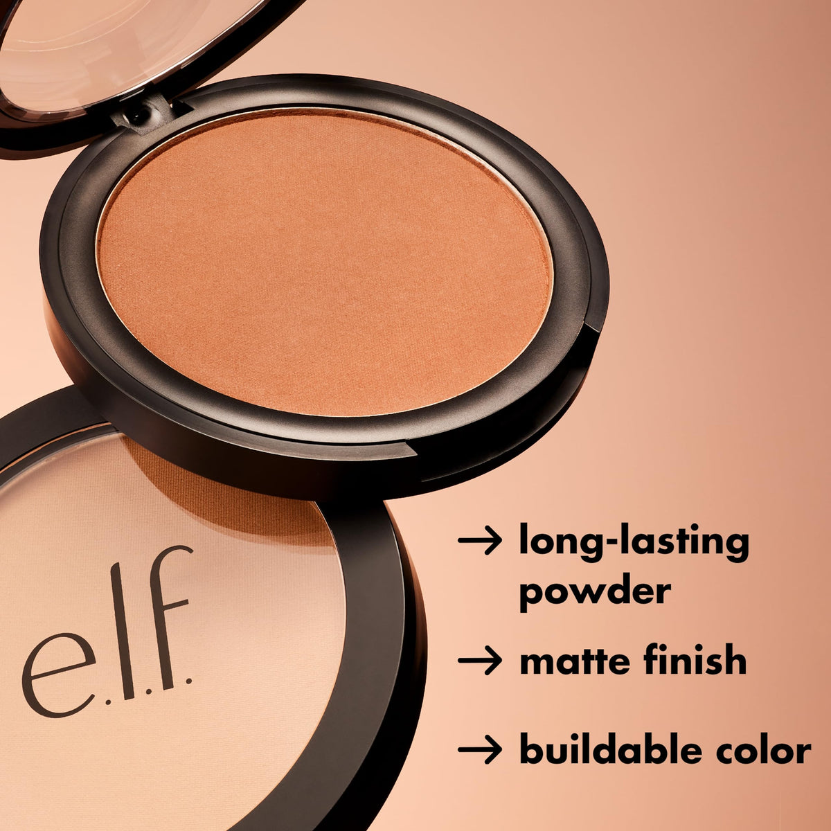 e.l.f. Primer-Infused Bronzer - Tan O' Clock - Long-Lasting, Lightweight, Buildable, Vegan Makeup - New