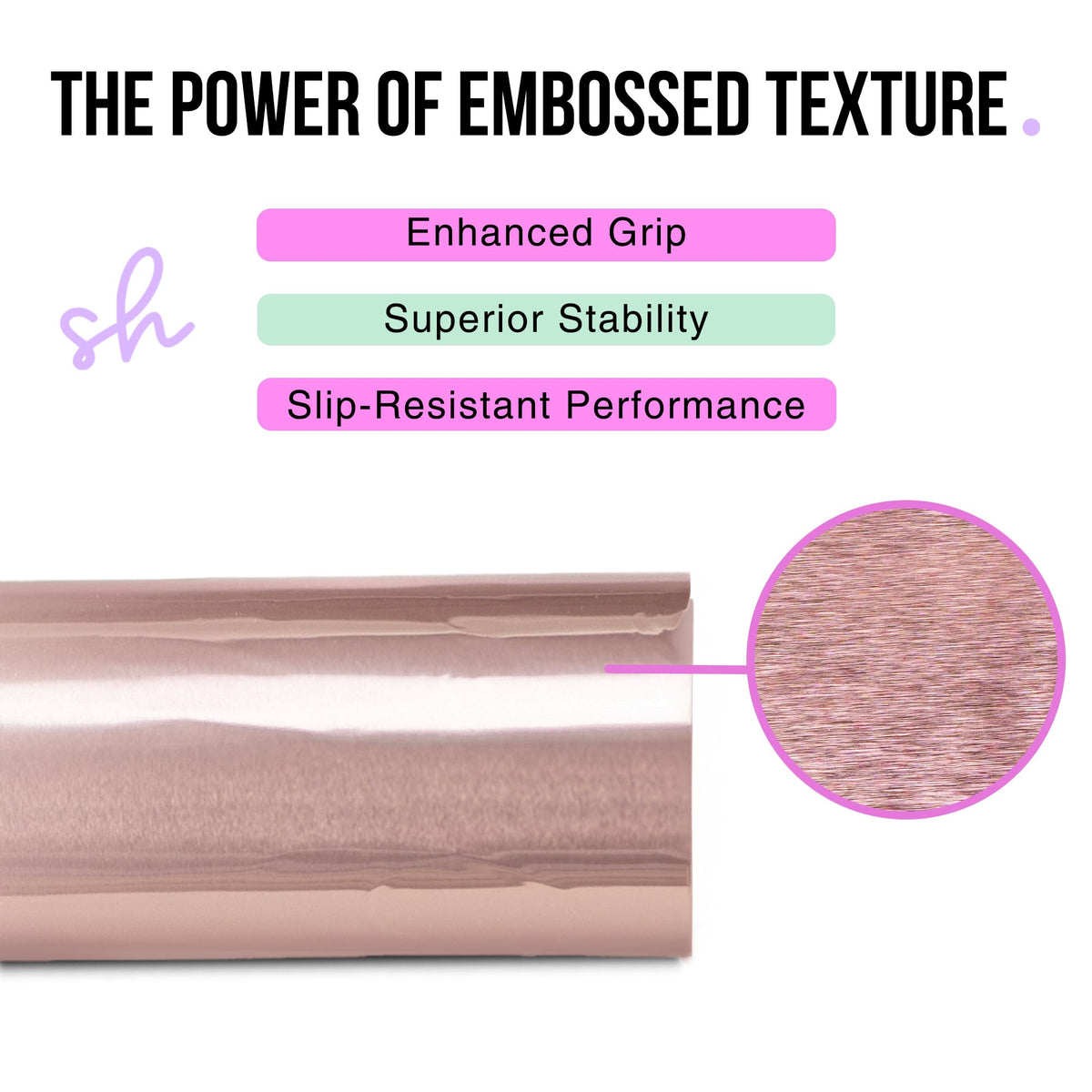 Simply Hair Embossed Hair Foil Roll - 100m Medium Weight - Rose Gold 12.7cm - Hair Dye Highlights Balayage - Built-in Cutter No-Slip Grip - Damaged Box