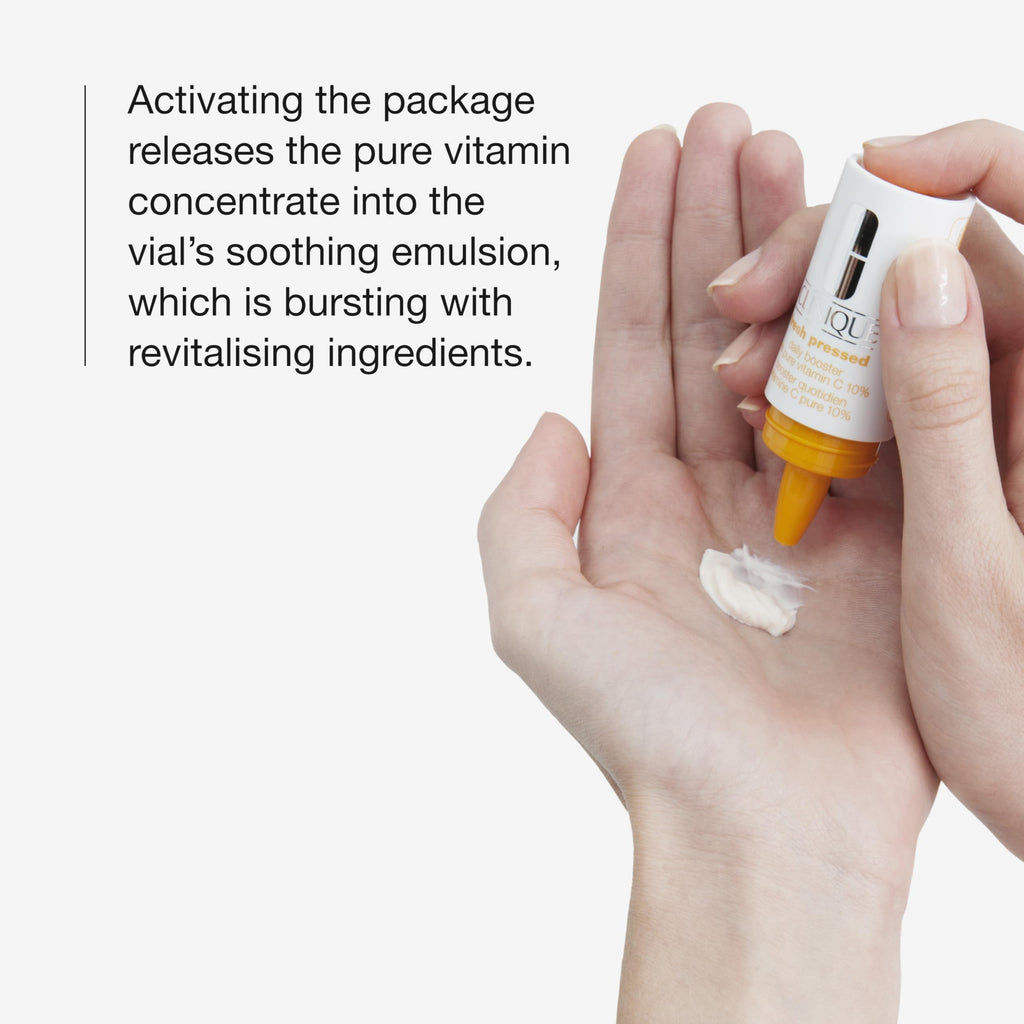 Clinique Fresh Pressed Daily Booster Pure Vitamin C - Brightening Retexturing Moisturiser 34ml All Skin Types - Damaged Box