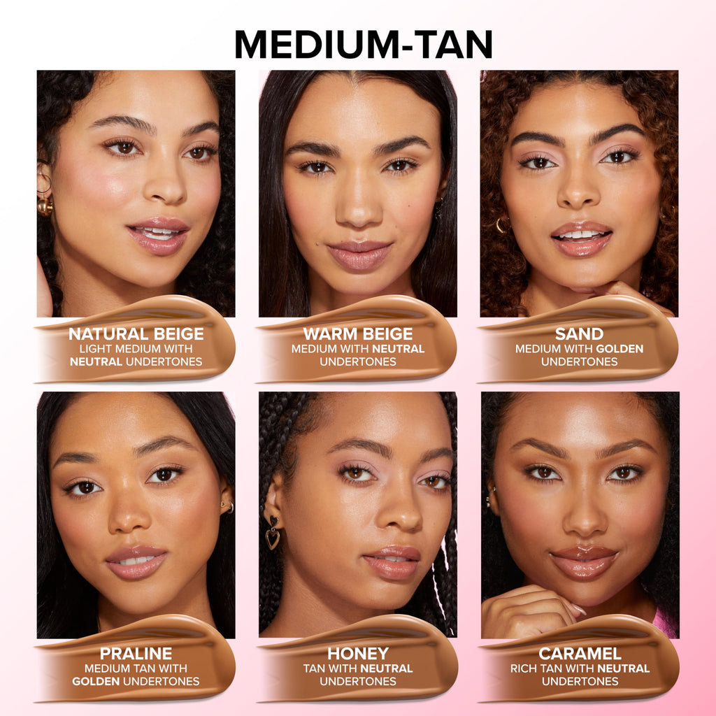 Too Faced Born This Way Natural Finish Longwear Liquid Foundation - Sand - Medium-Full Coverage - Hydrating Oil-Free - New