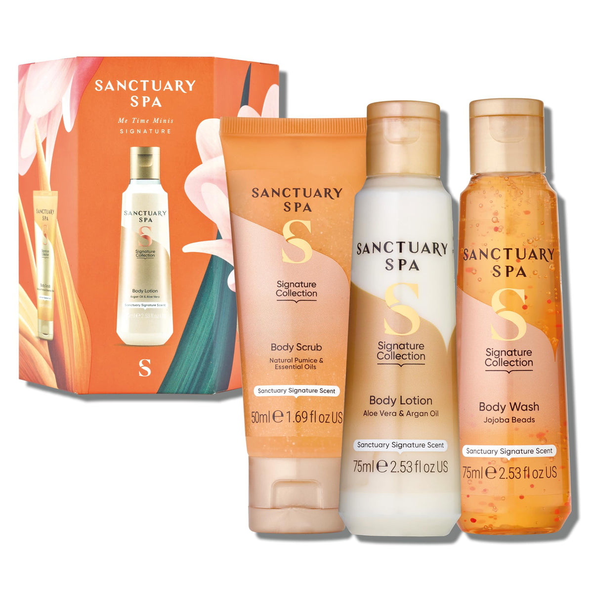 Sanctuary Spa Me Time Minis Gift Set 200ml Vegan Beauty Gifts For Her Women Birthday - Damaged Box