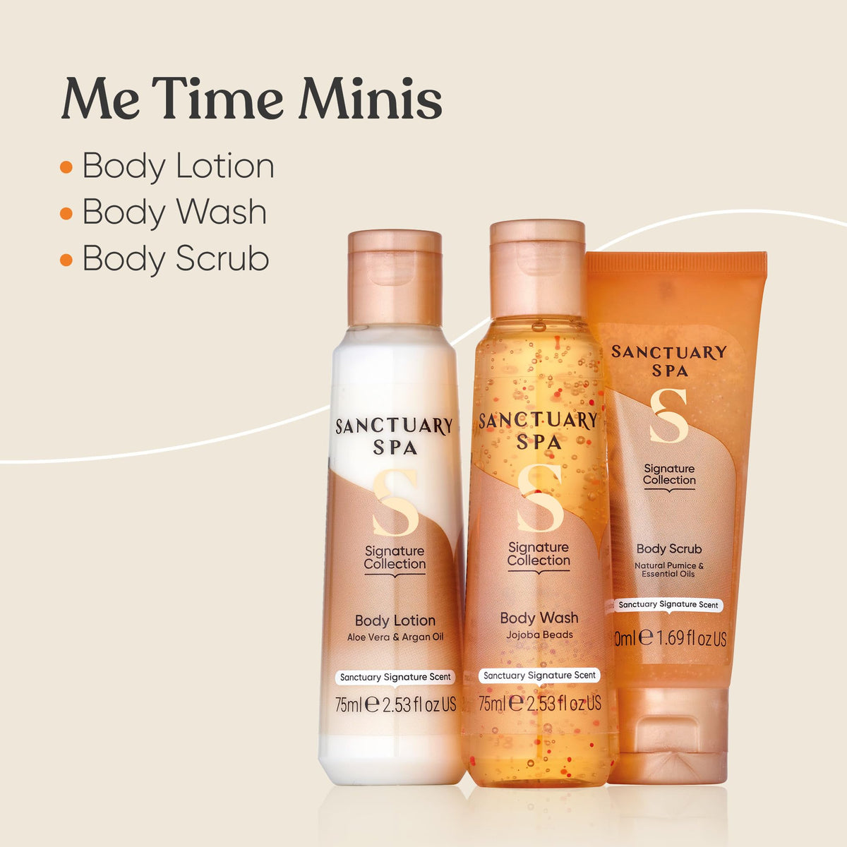 Sanctuary Spa Me Time Minis Gift Set 200ml Vegan Beauty Gifts For Her Women Birthday - Damaged Box