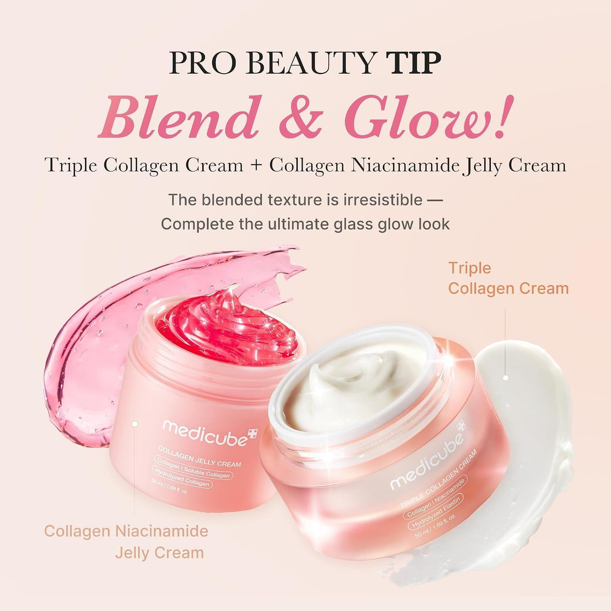 Medicube Triple Collagen Cream - Hydrating & Firming Face Moisturiser - Anti-Aging Skincare - Damaged Box - BBE 08/2028