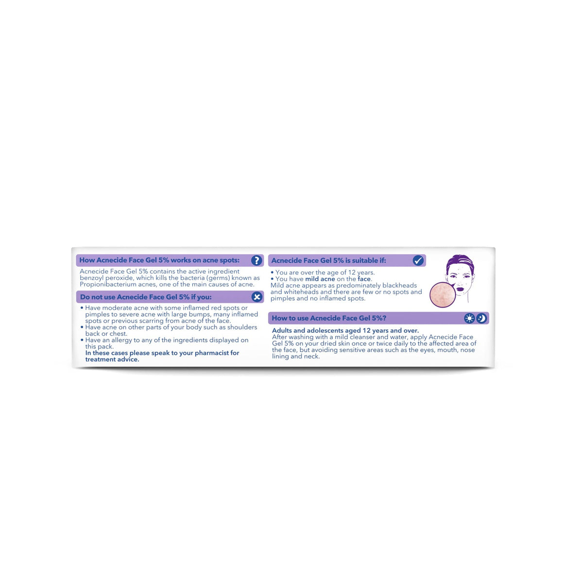 Acnecide Face Gel 5% Benzoyl Peroxide 15g - Acne Spot Treatment Cream - Breakout Blackhead Pimple Solution - Damaged Box - BBE 11/2027