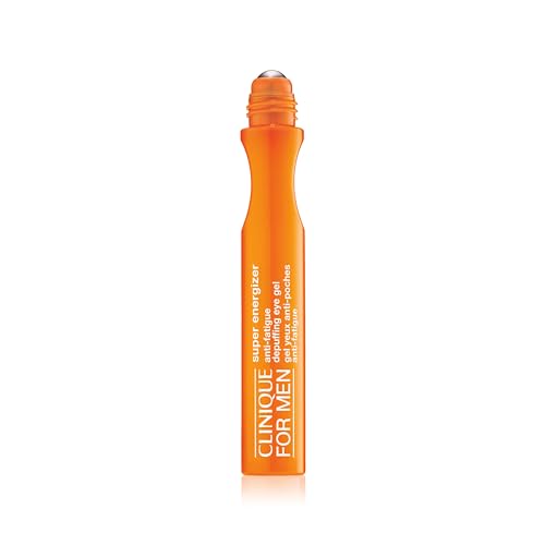 Clinique For Men Super Energizer Anti-Fatigue Depuffing Eye Gel - Cooling Roll-On Eye Cream with Hyaluronic Acid - Damaged Box