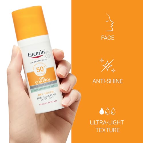 Eucerin Sun Gel-Cream Dry Touch Oil Control SPF 50+ 50ml - Face Sunscreen High Protection Mattifying - Damaged Box - BBE 03/2029