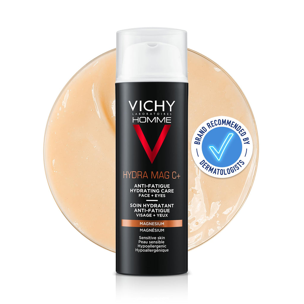 Vichy Homme Hydra Mag C+ Moisturiser 50ml - Men's Face Cream Hydrating Skin Care - Damaged Box