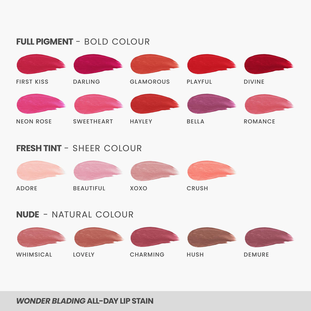 Wonderskin Lip Stain Peel Off Masque - Adore Stain & Go Long Lasting Waterproof Lip Tint - New