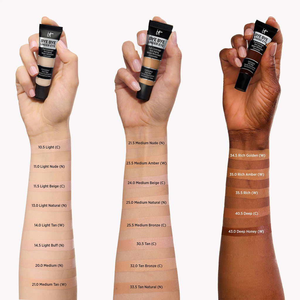 iT Cosmetics Bye Bye Under Eye Concealer 32.0 Tan Bronze - Peptides & Antioxidants - Full Coverage Dark Circles - Damaged Box