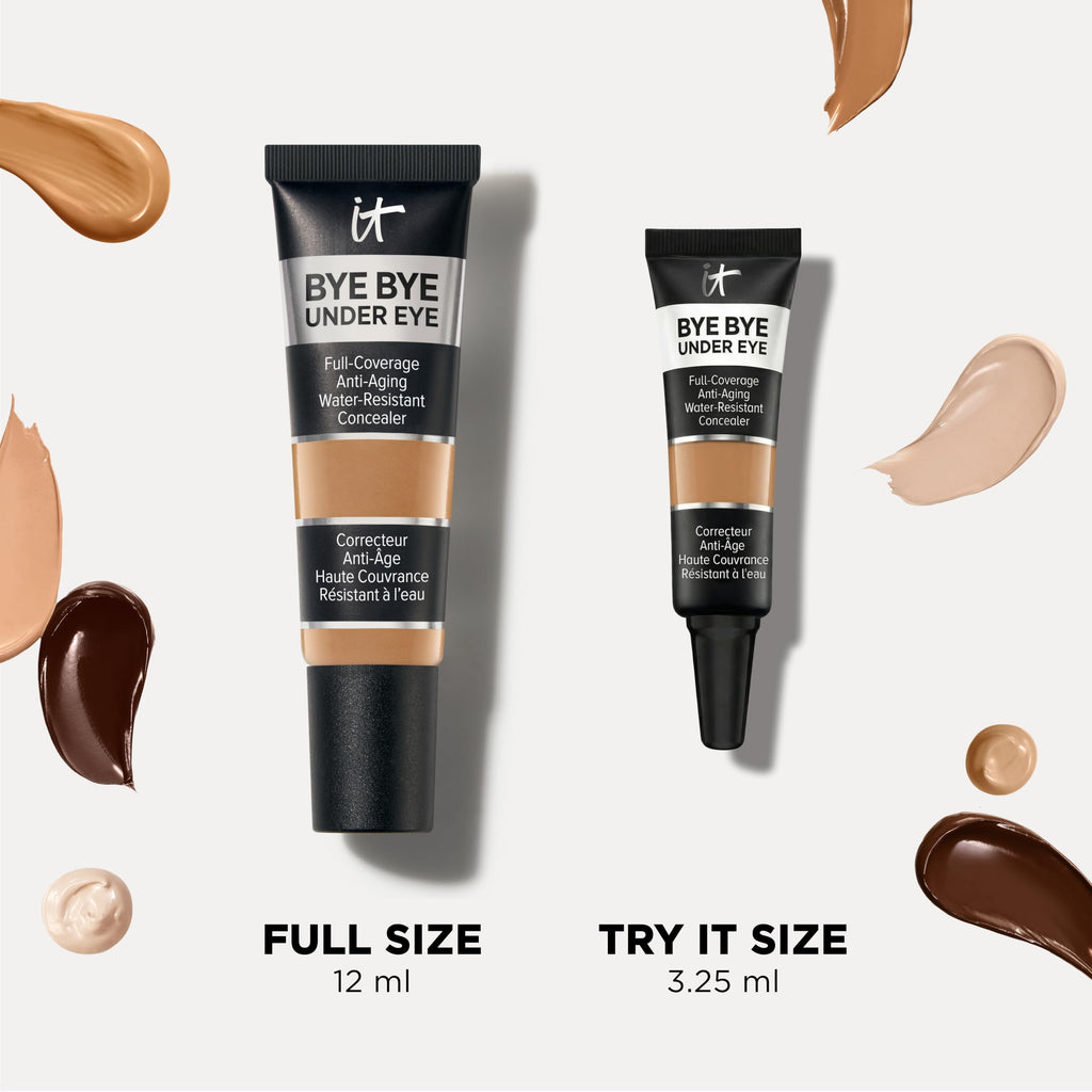 iT Cosmetics Bye Bye Under Eye Concealer 32.0 Tan Bronze - Peptides & Antioxidants - Full Coverage Dark Circles - Damaged Box