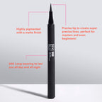 3INA The 24H Pen Eyeliner 900 - Black Liquid Eyeliner - 24h Longwear Waterproof Eye Makeup - New