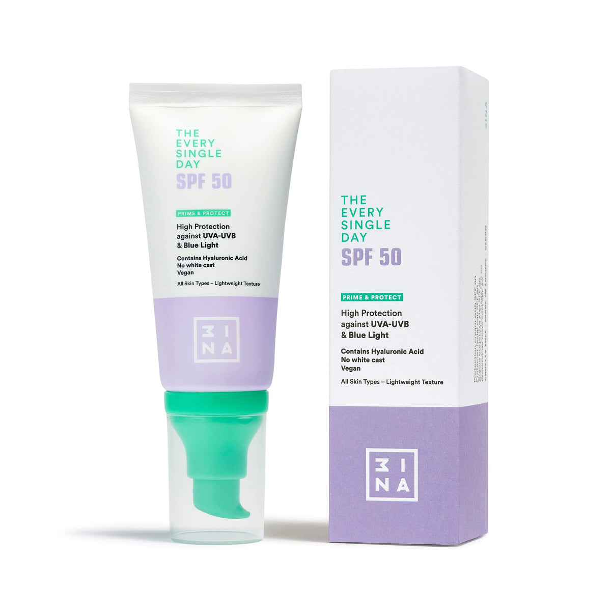 3INA The Every Single Day SPF50 Sunscreen Moisturiser - Face Body Protection - Damaged Box