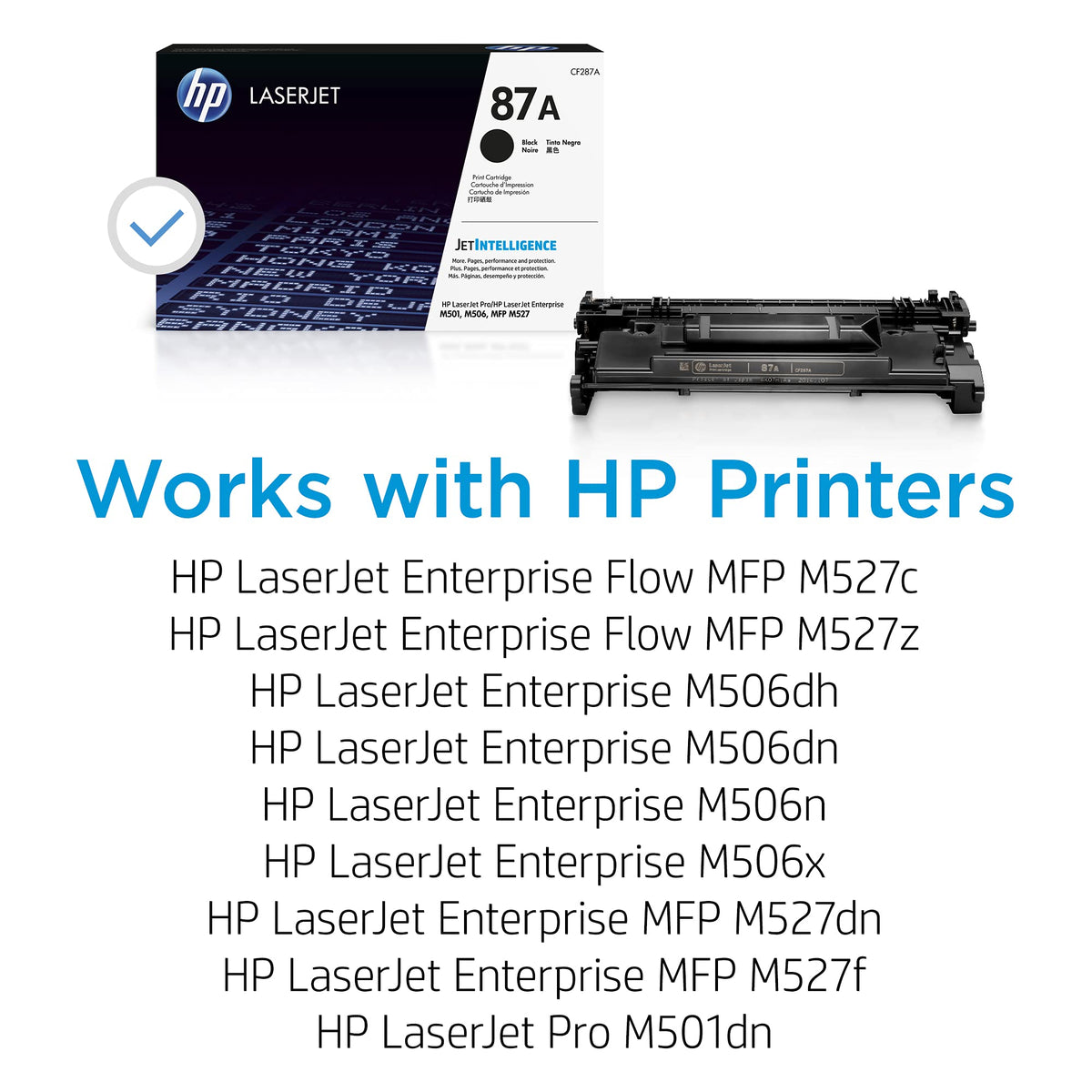 HP 87A CF287A Black Original LaserJet Toner Cartridge - Genuine Printer Toner - New