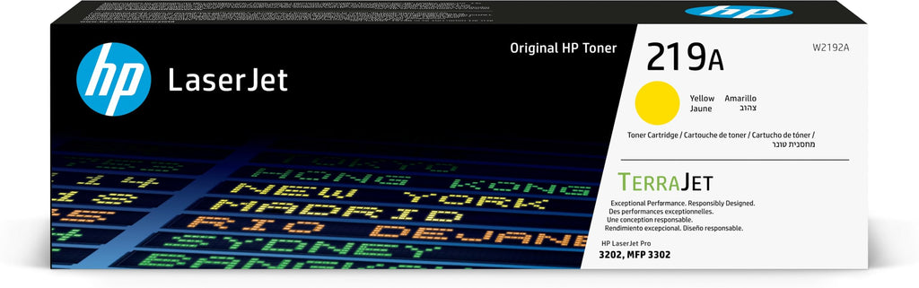 HP 219A Yellow Original LaserJet Toner Cartridge - Genuine Laser Printer Toner - New