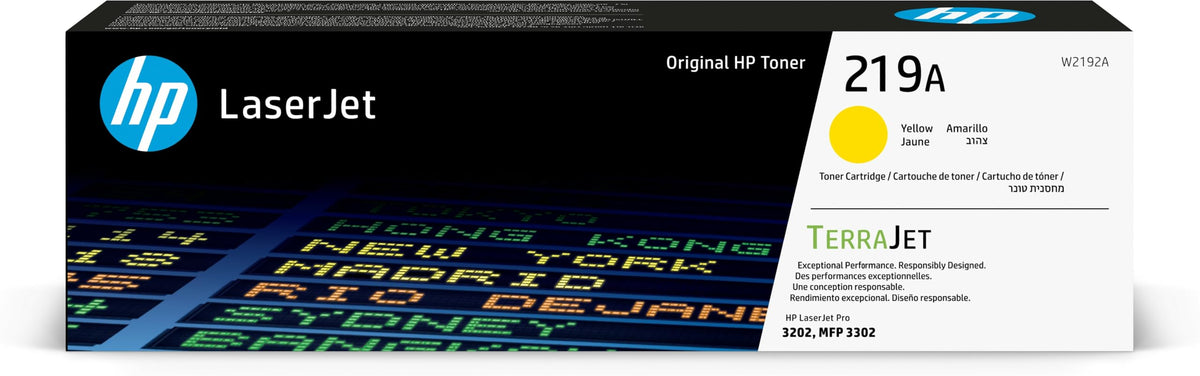 HP 219A Yellow Original LaserJet Toner Cartridge - Genuine Laser Printer Toner - New