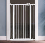 Safetots Extra Tall Narrow Baby Safety Gate - Pressure Fit Metal Stair Gate, 68.5cm - 75cm, 104cm High - White - Like New