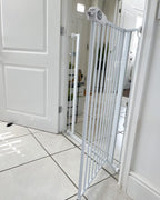 Safetots Extra Tall Narrow Baby Safety Gate - Pressure Fit Metal Stair Gate, 68.5cm - 75cm, 104cm High - White - Like New