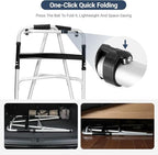 Lightweight Aluminium Folding Walking Frame Zimmer Walker With 2 Wheels - Height Adjustable One-Button Fold - Damaged Box