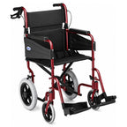 Days Compact Lightweight Folding Wheelchair for Adults - Portable Mobility Aid - Red - Very Good