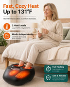 Snailax Shiatsu Foot Massager Machine with Heat - Kneading, Compression and Vibration Foot Warmer - Damaged Box