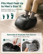 Snailax Shiatsu Foot Massager Machine with Heat - Kneading, Compression and Vibration Foot Warmer - Damaged Box