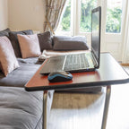 NRS Healthcare Overbed Chair Table - Height Adjustable Tilting Top Wheeled Mobile Laptop Desk M15691 - Very Good